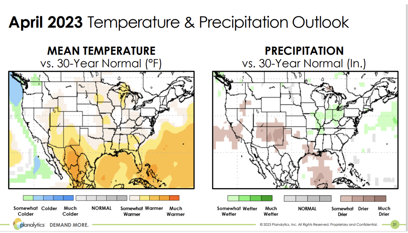 April 2023 Temperature & Precipitation Outlook